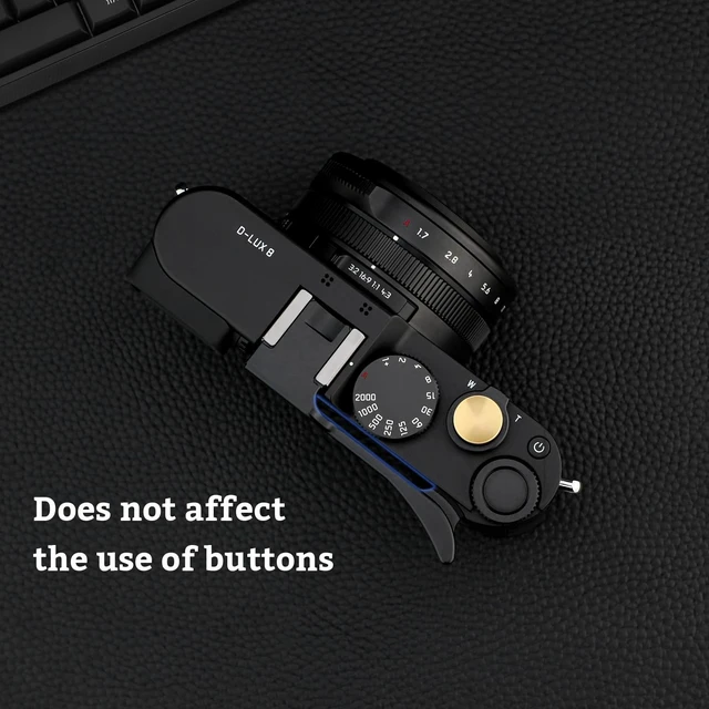 Alt view image 4 of 7 - D-Lux8 Metal Thumb Up Grip for Leica D-LUX 8 Camera Body Accessories Hot Shoe Cover, Thumb Rest Support Handgrip, Stable One-hand Operation, DLux 8 Photography Gear, Less Hand Fatigue