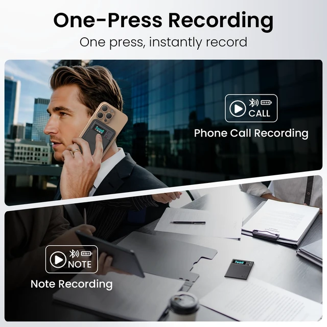 Alt view image 4 of 6 - AI Voice Recorder, Ailog Smart Digital Audio Recorder Meeting Card (Deep Gray)