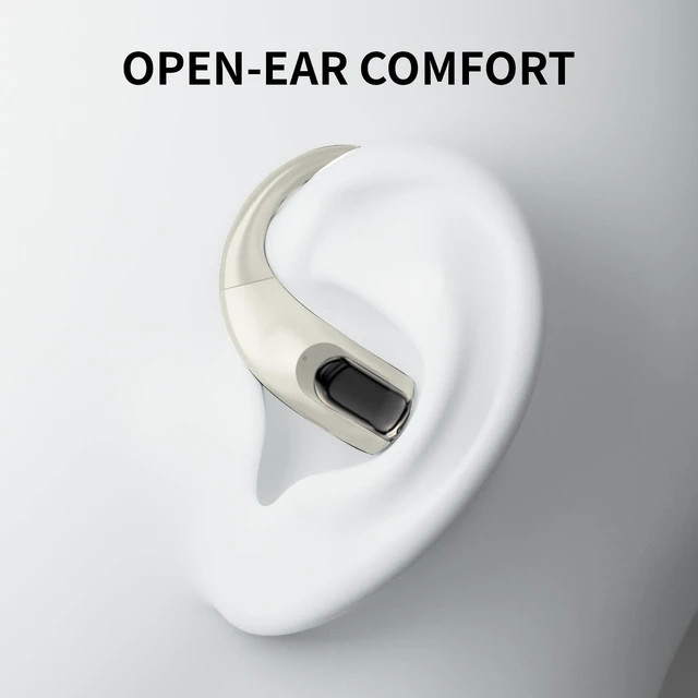 Alt view image 6 of 7 - Wireless Earbuds Bluetooth Headphones,Lightweight Earbuds with Ear Hooks,Bluetooth5.4 Wireless Earphones,25H Playtime, IPX4 Waterproof Running Headphones for Gym(Naked White)