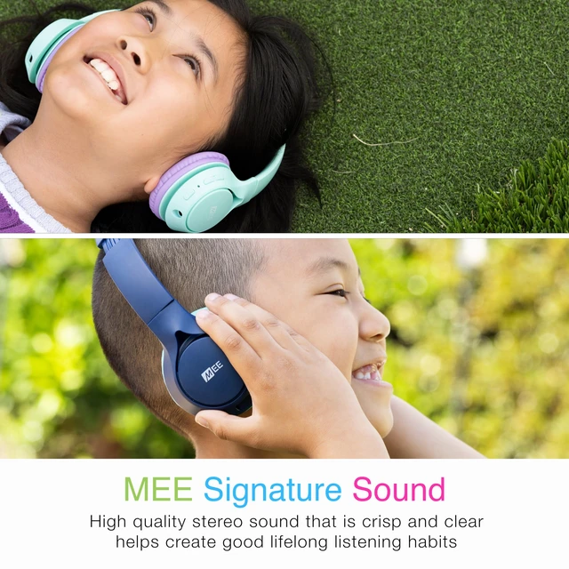 Alt view image 6 of 7 - KidJamz KJ45BT Children's Safe Listening Bluetooth Wireless Headphones with Volume Limiter & Microphone, Adjustable On-Ear Kids Headset for Online Learning/School/Travel/Tablet (Blue/Teal)
