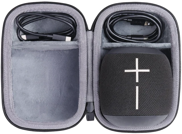 Main image of Hard Case for Ultimate Ears WONDERBOOM 4/3/2/Play Speaker, Black Small Portable Wireless Bluetooth Speaker Compatible, Shockproof EVA Storage Bag with Accessory Compartment