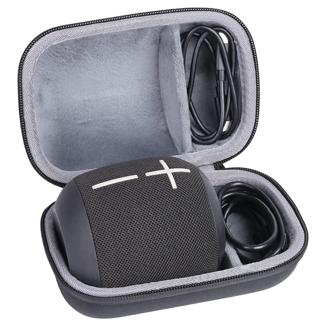Alt view image 2 of 7 - Hard Case for Ultimate Ears WONDERBOOM 4/3/2/Play Speaker, Black Small Portable Wireless Bluetooth Speaker Compatible, Shockproof EVA Storage Bag with Accessory Compartment