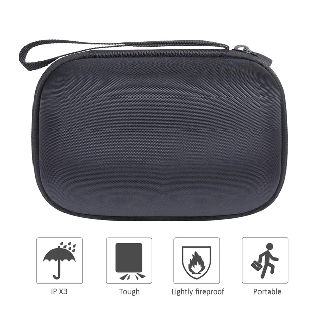 Alt view image 6 of 7 - Hard Case for Ultimate Ears WONDERBOOM 4/3/2/Play Speaker, Black Small Portable Wireless Bluetooth Speaker Compatible, Shockproof EVA Storage Bag with Accessory Compartment