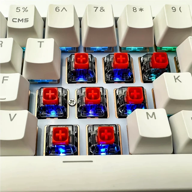 Alt view image 4 of 7 - Upgrade Kailh Box V2 Red Switches for Mechanical Gaming Keyboard,5-Pin 40gf Linear/Dust&Waterproof Switches(108pcs,Red)