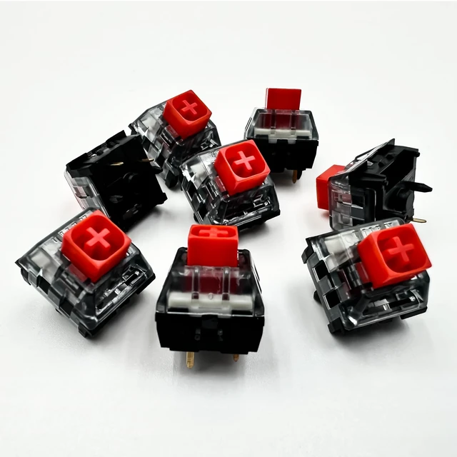 Alt view image 7 of 7 - Upgrade Kailh Box V2 Red Switches for Mechanical Gaming Keyboard,5-Pin 40gf Linear/Dust&Waterproof Switches(108pcs,Red)