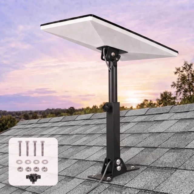 Main image of Starlink Roof Mount Kit for Gen 3/4/4X Standard, 360 Degree Swivel Extendable Starlink Pivot Mount Heavy Duty Square Pole, Adjustable Base, Aluminum Alloy Adapter, for V3/V4/4X Standard Dish