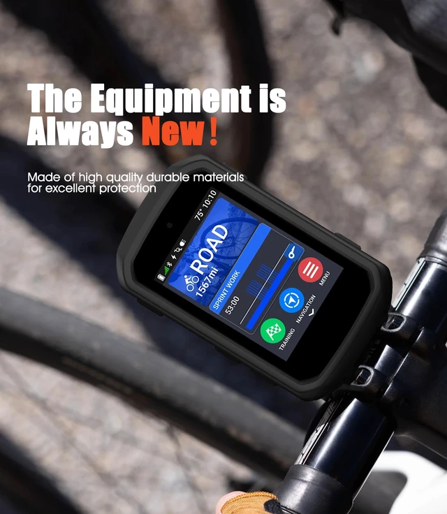 Alt view image 5 of 6 - 3 in 1 packs Silicone Case Compatible with Garmin Edge 850/550 + 2 Tempered Glass Screen Protectors, Soft Silicone Cover All-Inclusive Shockproof Protection