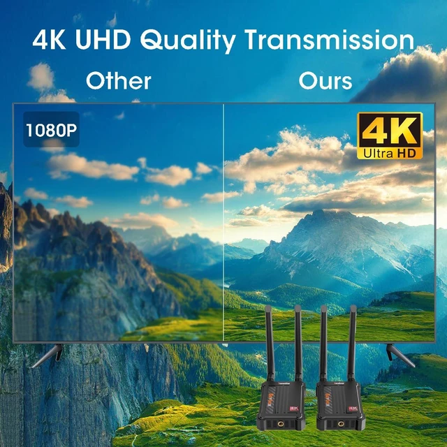 Alt view image 2 of 6 - 4K Wireless HDMI Receiver 4K for HomeMultiple Receivers 490FT 0.1s Latency,Support Up to 1 TX to 4 RXs From Laptop PC STB to HDTV Projector,Need to Pair with TX Manually