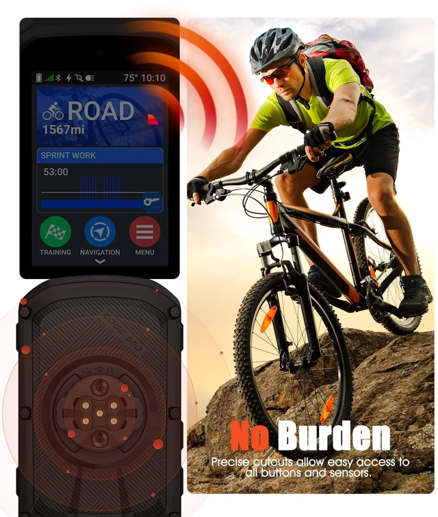 Alt view image 6 of 6 - 3 in 1 packs Silicone Case Compatible with Garmin Edge 850/550 + 2 Tempered Glass Screen Protectors, Soft Silicone Cover All-Inclusive Shockproof Protection