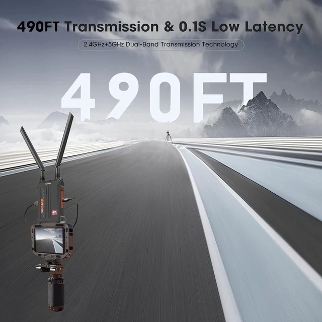 Alt view image 5 of 6 - 4K Wireless HDMI Receiver 4K for HomeMultiple Receivers 490FT 0.1s Latency,Support Up to 1 TX to 4 RXs From Laptop PC STB to HDTV Projector,Need to Pair with TX Manually