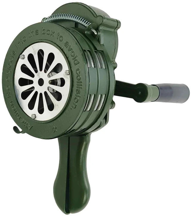 Main image of Handheld Air Raid Siren 110dB Crank Manual Emergency Alarm Aluminium alloy body for durability Manual crank operation