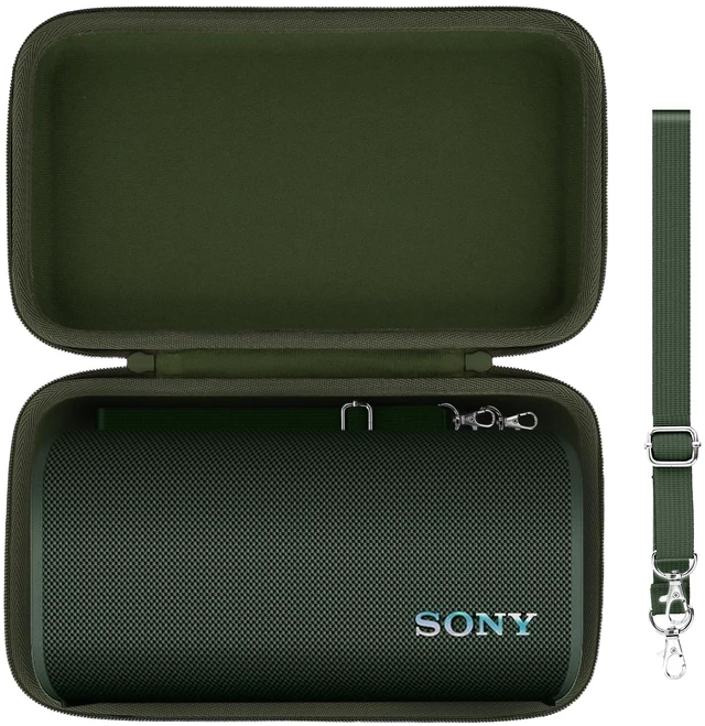 Main image of Hard Case for Sony ULT Field 3 Wireless Bluetooth Speaker, Green Portable Travel Bag Replacement with Detachable Shoulder Strap and Handle, Shockproof EVA Shell and Soft Lining