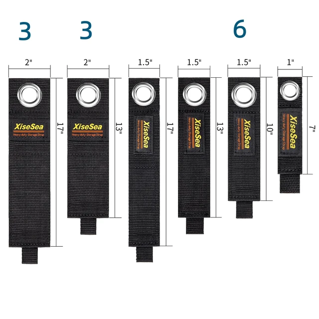 Alt view image 6 of 7 - 12-Pack Heavy Duty Storage Straps, Hook and Loop Hanging Storage Straps Cord Wrap Keeper for Cords, Hoses, Rope, RV, Boat, Garage Organization (D-12)