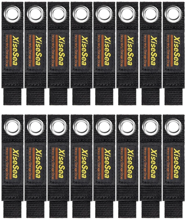 Main image of 16-Pack Heavy Duty Storage Straps, Hook and Loop Straps Cord Wrap Keeper for Cords, Hoses, Rope, RV, Boat, Garage Organization (C-16)