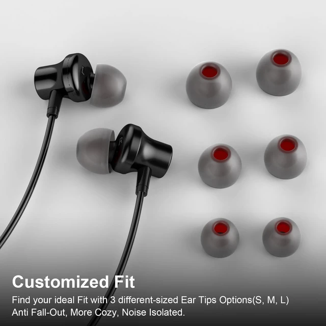 Alt view image 6 of 7 - USB C Wired Headphones Magnetic in Ear Type C Earbuds with Mic Nylon Black Nylon Braided Tangle-Free USB C Earphones for iPhone 18 Pro Max Galaxy S26FE S25 for Google Pixel 10 for iPad/MacBook Android