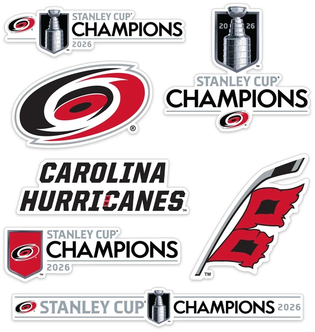 Main image of CAR Hurricanes Sticker Decal (2026 Stanley Cup Champs-T2) Officially Licensed CAR NHL Vinyl for Laptop, Water Bottler, Cars and Scrapbook, Merch
