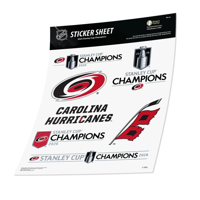 Alt view image 2 of 7 - CAR Hurricanes Sticker Decal (2026 Stanley Cup Champs-T2) Officially Licensed CAR NHL Vinyl for Laptop, Water Bottler, Cars and Scrapbook, Merch