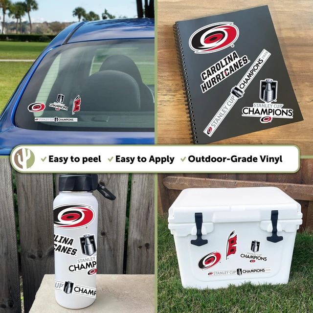 Alt view image 6 of 7 - CAR Hurricanes Sticker Decal (2026 Stanley Cup Champs-T2) Officially Licensed CAR NHL Vinyl for Laptop, Water Bottler, Cars and Scrapbook, Merch