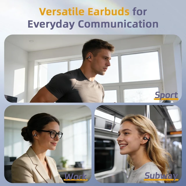 Alt view image 7 of 7 - Wireless Earbuds,Bluetooth Headphones with LED Power Display,50H Playtime,Water-Resistant, Built in Mics Ear Buds,Bluetooth 6.0,Stress Relief Design Earphones
