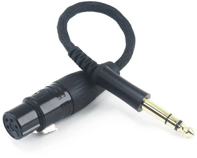 Main image of 1/4" TRS 6.35mm Male to 4-pin XLR Balanced Female Headphone Audio Adapter Cable 6N OCC Copper Single Crystal Silver Plated Wires