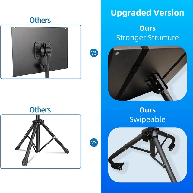 Alt view image 6 of 7 - Rolling Laptop Tripod Stand with Wheels, Adjustable Height 2955 Inch Projector Tripod Stand, Portable Laptop Floor Holder with 6" LED Ring Light and Phone Holder