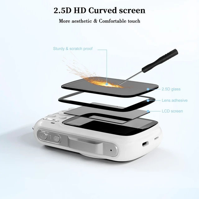 Alt view image 7 of 7 - 4K Digital Cameras for Vlogging: 64MP Point and Shoot Compact Small Travel Camera - 18X Zoom 32G TF Card & 2.8-inch Screen for Kids Beginners Teens Adults Girls White