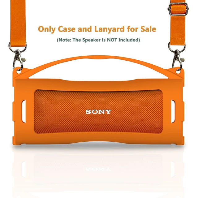 Alt view image 3 of 7 - Silicone Cover Case for Sony ULT Field 1 Elextronics Bluetooth Speaker Accessories for Sony ULT Field 1 Speaker Protective Case with Carrying Handle (Orange)