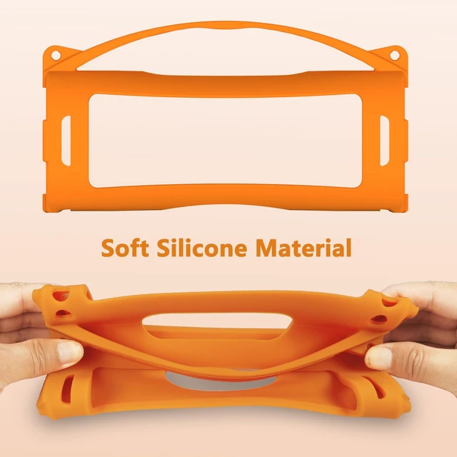 Alt view image 4 of 7 - Silicone Cover Case for Sony ULT Field 1 Elextronics Bluetooth Speaker Accessories for Sony ULT Field 1 Speaker Protective Case with Carrying Handle (Orange)