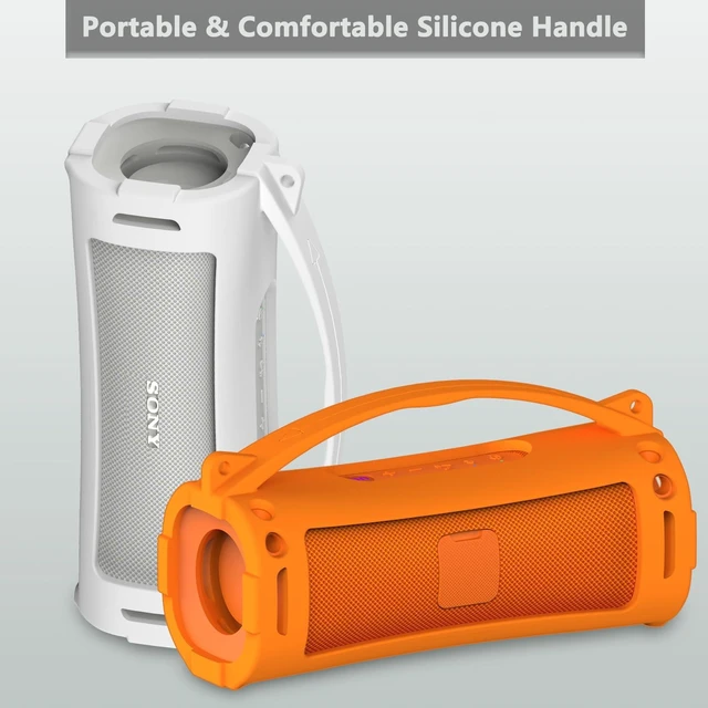 Alt view image 6 of 7 - Silicone Cover Case for Sony ULT Field 1 Elextronics Bluetooth Speaker Accessories for Sony ULT Field 1 Speaker Protective Case with Carrying Handle (Orange)