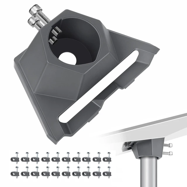 Main image of Pipe Adapter Mount for Starlink Standard Gen 3/4/4X, Compatible with 1.25-2.5'' Pipe, Starlink V3/V4 Dish Heavy Duty Roof Pole Mounting Kit Connectors
