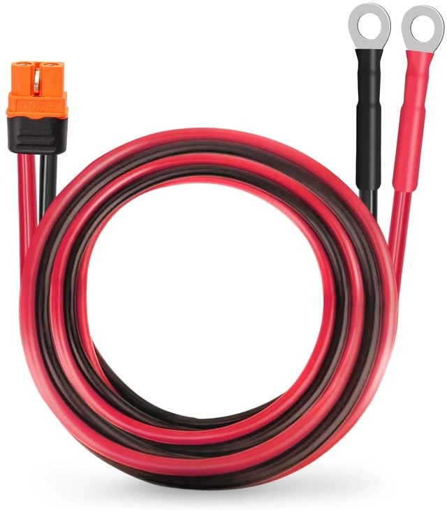 Main image of XT60i to O Ring Terminal Cable 10 AWG 10FT XT60i Female to O Ring Connector XT60i-F Extension Cable for Portable Power Station Solar Generator