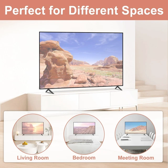 Alt view image 6 of 7 - TV Stand for Hisense TV Legs, Only for Hisense 40" 43" TV 40H5590F 40H4F 40H3F9 40H4030F1 43H4F 43H4030F 43H4030F1 TV Stand with Screws Set, Easy to Install, Black