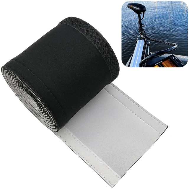 Main image of Neoprene Cable Sleeve - 60" for Trolling Motor Wire Protection & Management, Black & White