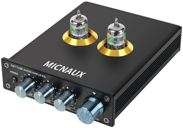 Main image of Tube Amplifier 5654W Vacuum Tubes Preamp, HD Stereo Receiver Mini Hi-Fi Power Amp with Volume 3 Band EQ Control for Home Audio Stereo Amplifier Active Speaker