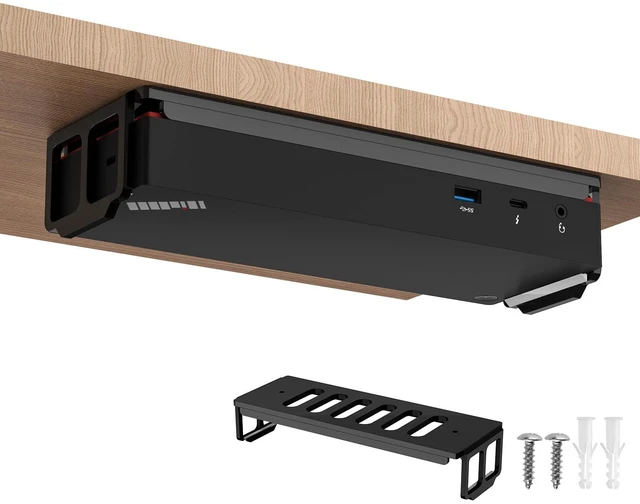 Main image of Acrylic Mount for Lenovo ThinkPad Universal Thunderbolt 4 Dock Under Desk & Wall Mount Holder for ThinkPad Thunderbolt 3 Dock Gen 2 Docking Station, Sturdy Clear Acrylic, Bracket Only
