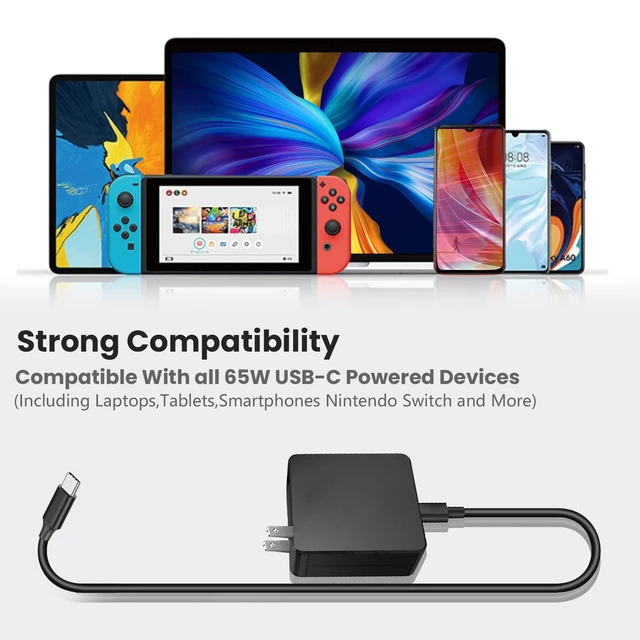 Alt view image 6 of 7 - 65W USB C Power Adapter Compatible with T-Mobile 5G Internet Gateway Compatible with T-Mobile 5G Internet Gateway, Arcadyan KVD21 USB C Charger Power Cord