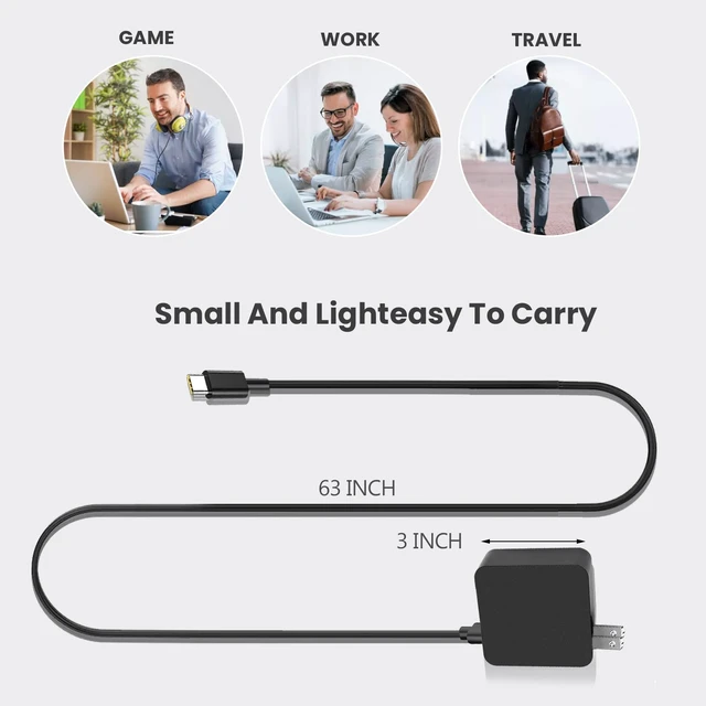 Alt view image 7 of 7 - 65W USB C Power Adapter Compatible with T-Mobile 5G Internet Gateway Compatible with T-Mobile 5G Internet Gateway, Arcadyan KVD21 USB C Charger Power Cord