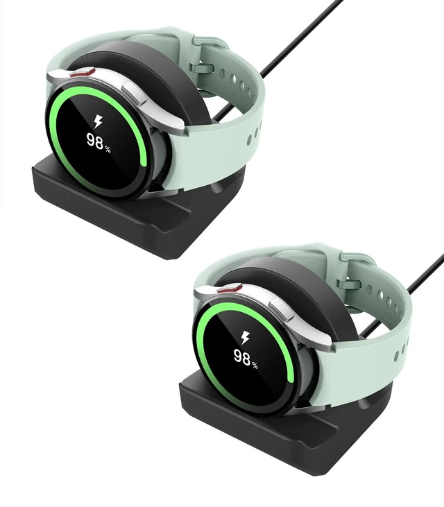 Main image of 2 Pack Charger Stand for Samsung Galaxy Watch 9/8/7/6/5/Ultra 2/1 Silicone Charging Stand, Charger Holder with a Non-Slip Base, Works only with the Original Charger