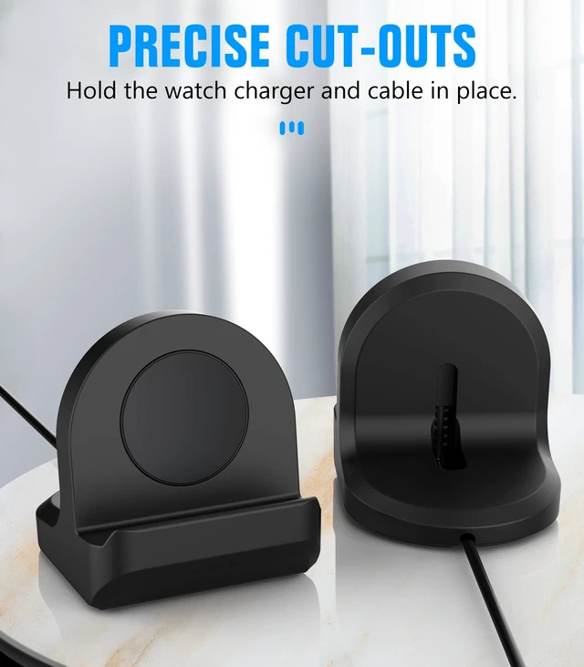 Alt view image 5 of 7 - 2 Pack Charger Stand for Samsung Galaxy Watch 9/8/7/6/5/Ultra 2/1 Silicone Charging Stand, Charger Holder with a Non-Slip Base, Works only with the Original Charger