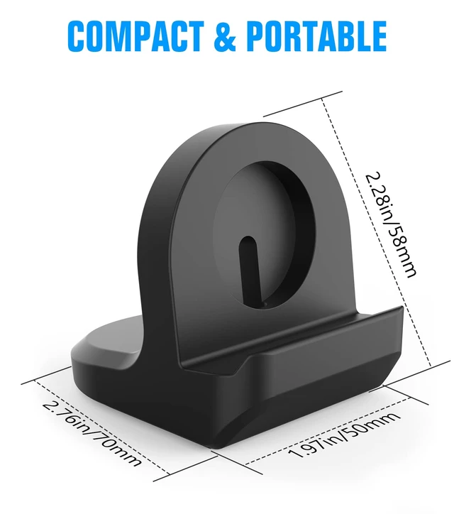 Alt view image 7 of 7 - 2 Pack Charger Stand for Samsung Galaxy Watch 9/8/7/6/5/Ultra 2/1 Silicone Charging Stand, Charger Holder with a Non-Slip Base, Works only with the Original Charger