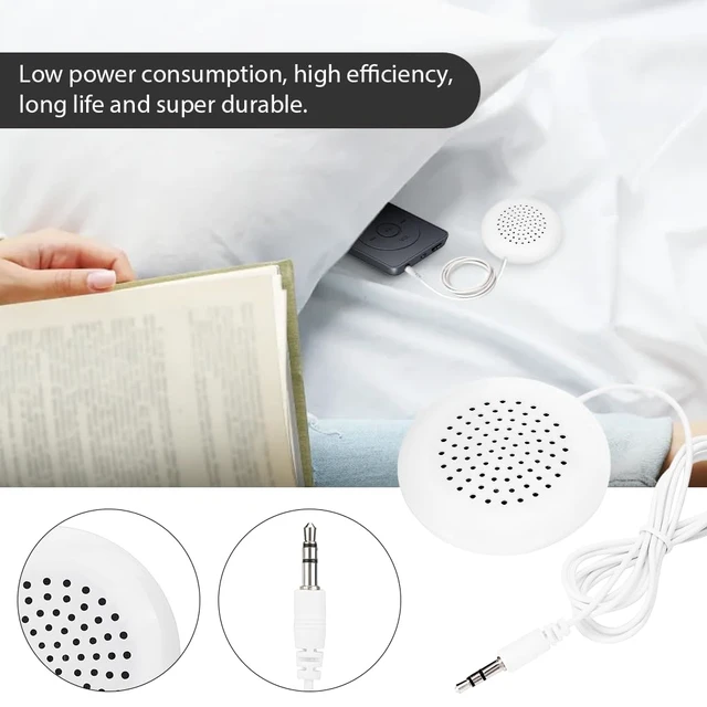 Alt view image 4 of 7 - 5pcs Pillow Speaker, Under Pillow Speaker for Sleep, 3.5mm Mini Stereo for MP3 Phone Portable CD