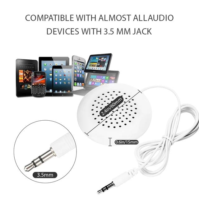 Alt view image 5 of 7 - 5pcs Pillow Speaker, Under Pillow Speaker for Sleep, 3.5mm Mini Stereo for MP3 Phone Portable CD