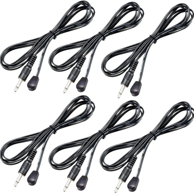 Main image of IR Infrared Emitter Extension Cable 1.5m Long 45 Degree Emission Angle 3.5mm Jack Single Red Head 6pcs