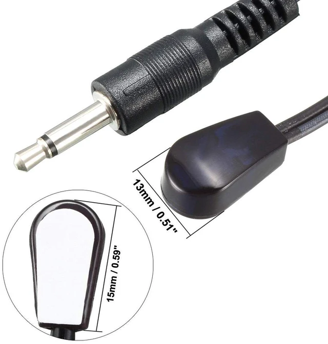 Alt view image 2 of 3 - IR Infrared Emitter Extension Cable 1.5m Long 45 Degree Emission Angle 3.5mm Jack Single Red Head 6pcs