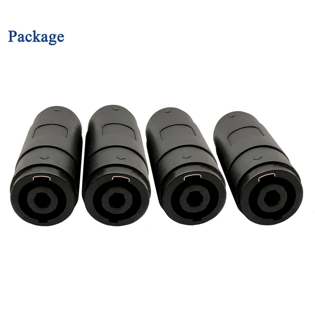 Alt view image 5 of 7 - 4Pin Speakon Female to Female Connector NL4FC Straight Coupler Cable Connector 4pcs