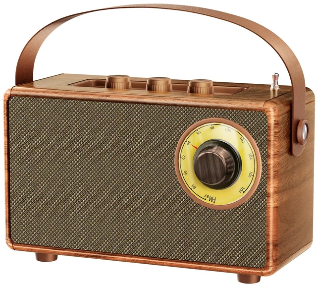 Main image of Portable Retro Speaker Bluetooth Radio Vintage Decor with FM Radio Rich Bass Bluetooth Speakers 5.3 Wireless Connection,TF Card, AUX for Home Office Bedroom