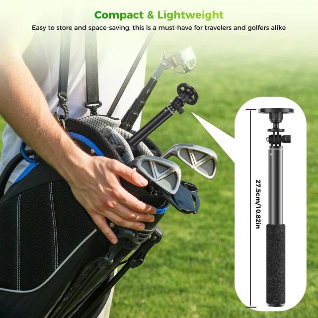 Alt view image 5 of 7 - Ground Golf Selfie Stick to Record Swing, Magnetic Phone Spike Stake Mount for iPhone Compatible with Magsafe, Outdoor Height Adjustable Travel Phone Tripod