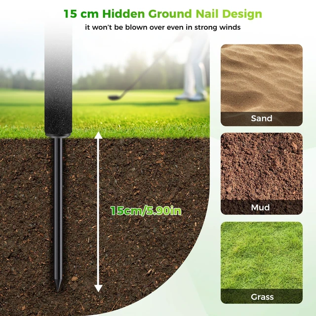 Alt view image 6 of 7 - Ground Golf Selfie Stick to Record Swing, Magnetic Phone Spike Stake Mount for iPhone Compatible with Magsafe, Outdoor Height Adjustable Travel Phone Tripod