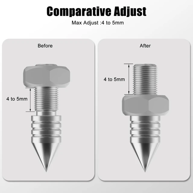 Alt view image 3 of 7 - 4Pcs Speaker Spikes Stainless Steel Load 400KG(M10) HiFi Speaker Anti-Vibration Spikes Isolation Spikes Stand Foot for Speaker, Subwoofer, Amplifier, CD DVD Player