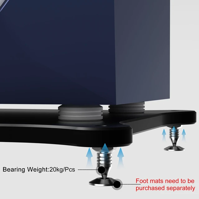Alt view image 4 of 7 - 4Pcs Speaker Spikes Stainless Steel Load 400KG(M10) HiFi Speaker Anti-Vibration Spikes Isolation Spikes Stand Foot for Speaker, Subwoofer, Amplifier, CD DVD Player